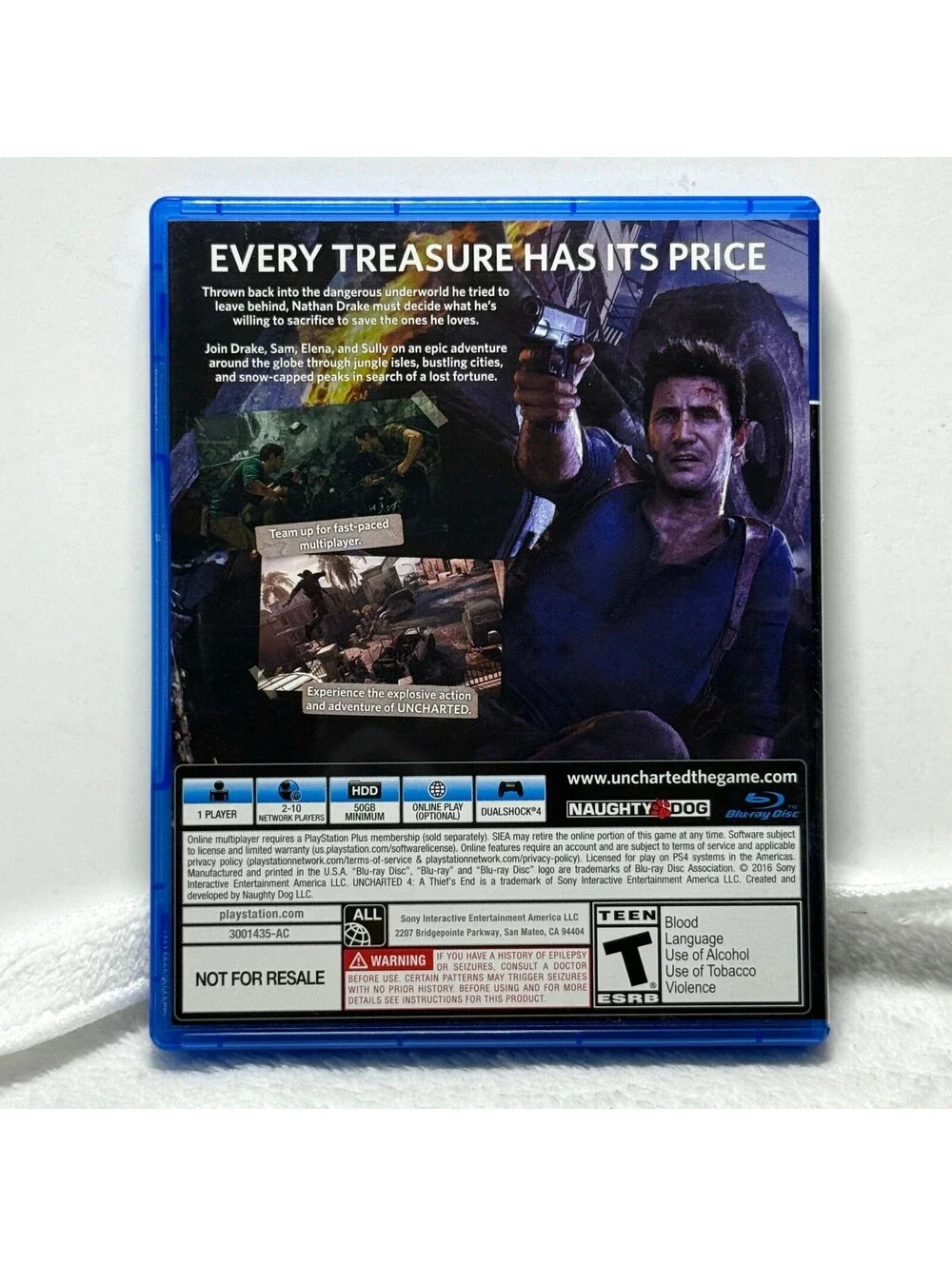 Uncharted 4 A Thief's End PS4 Complete CIB